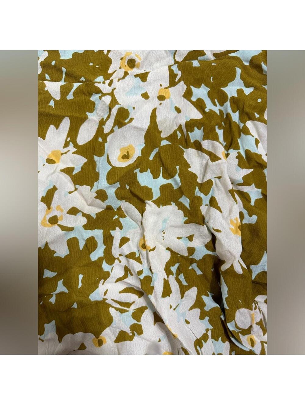 {SOLD} Free People FP One Green Floral “Lucina” Cold Shoulder Boho Mini Dress S - Picture 7 of 9